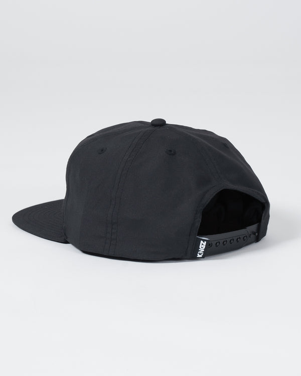 Kingz Crown Patch 5-Panel Strapback Hat - Black