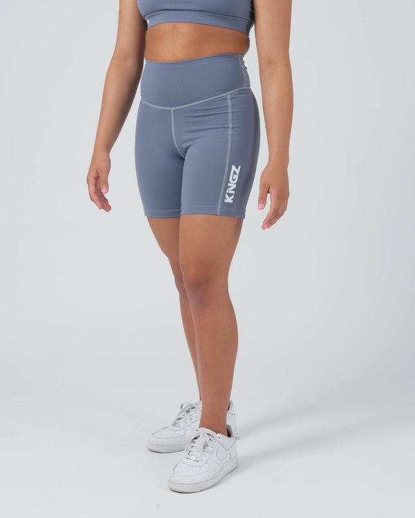Kingz Kore Women's Training Shorts - Smoke Blue