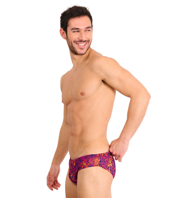 Kiniki Hot Leopard Tan Through Deep Waist Swim Brief
