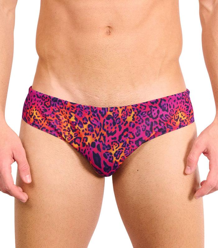 kiniki Hot Leopard Tan Through Deep Waist Swim Brief