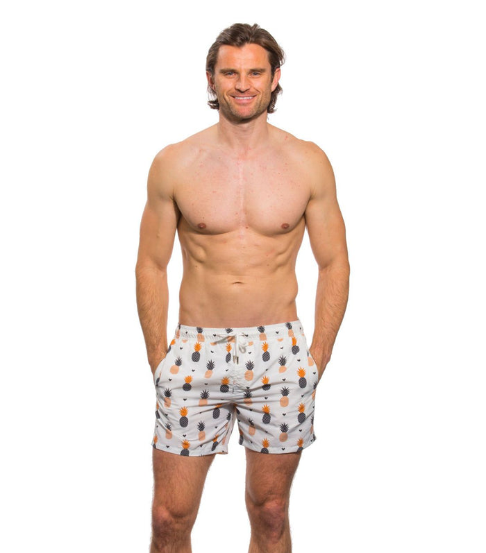 Kiniki Beach Board Shorts Pineapple