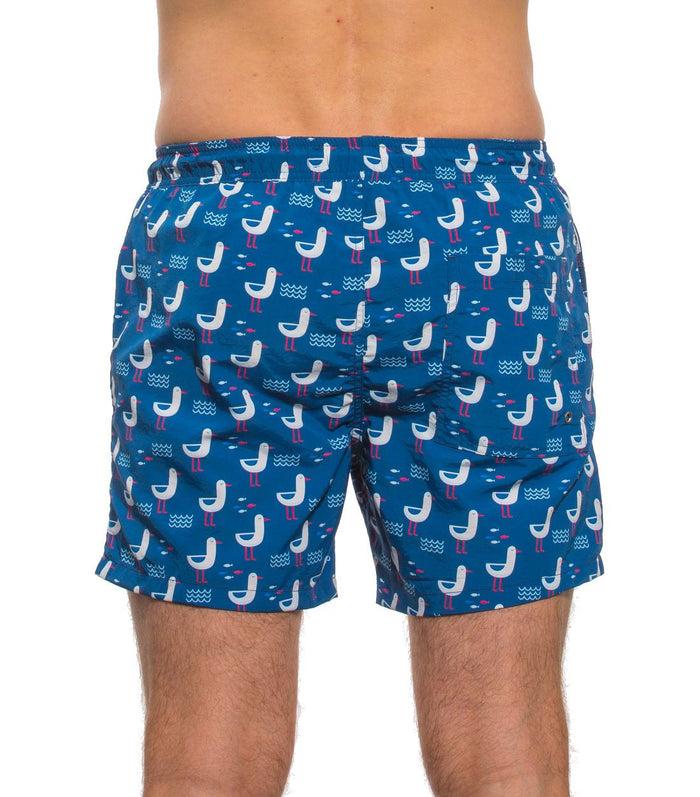 Kiniki Beach Board Shorts Seagulls