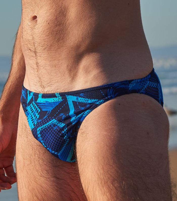 kiniki Blue Lagoon Tan Through Swim Micro Brief