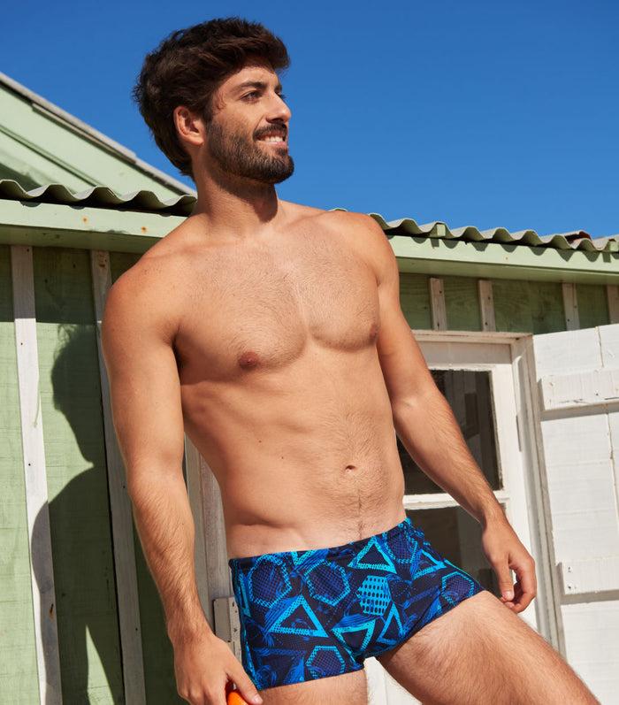 Kiniki Blue Lagoon Tan Through Swim Trunks