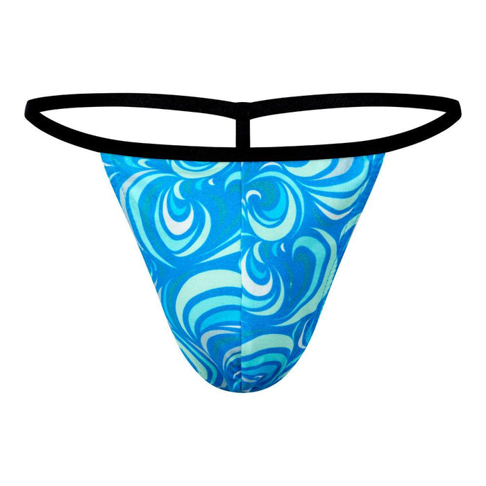 kiniki Cotton Printed G-Strings - Blue Rift