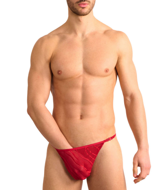 Kiniki Fizzy Clip Side Tanga Scarlet Red