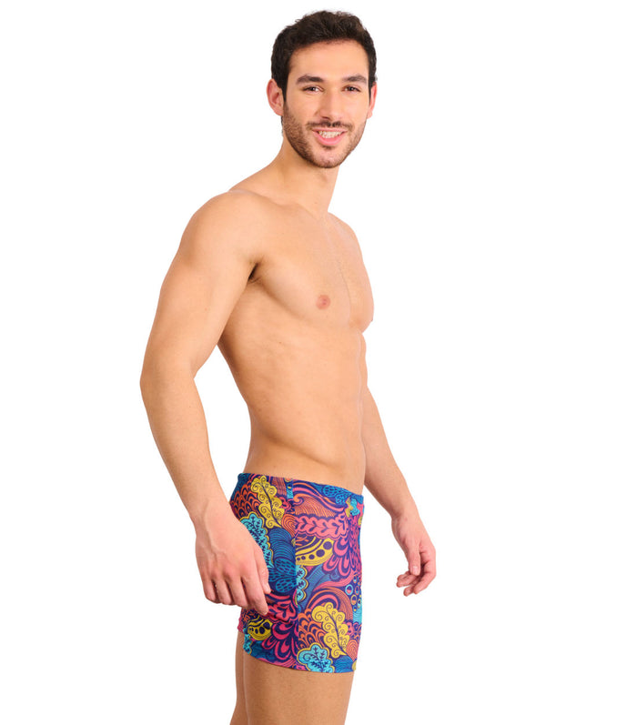 Kiniki Floral Wave Tan Through Swim Shorts