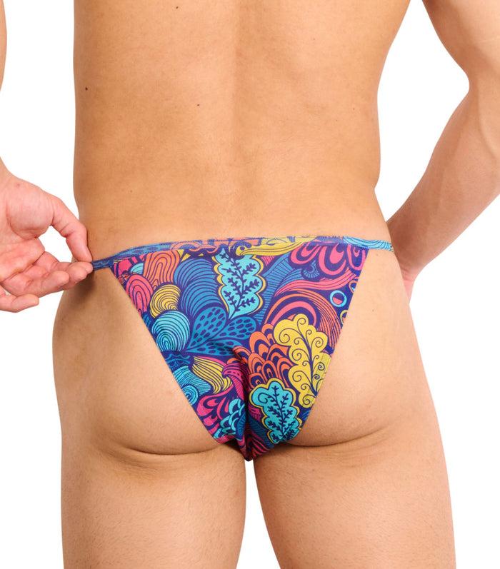 Kiniki Floral Wave Tan Through Swim Tanga