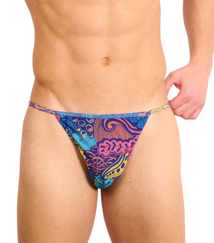 kiniki Floral Wave Tan Through Swim Tanga