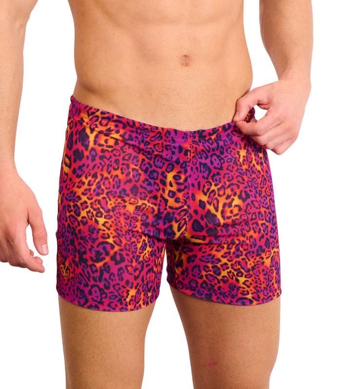 kiniki Hot Leopard Tan Through Swim Shorts