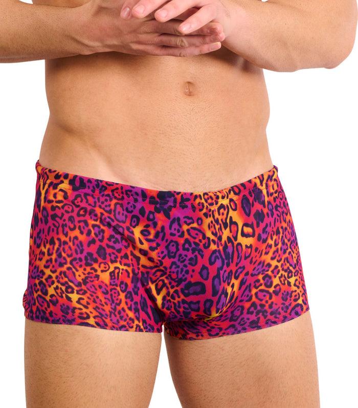 kiniki Hot Leopard Tan Through Swim Trunks