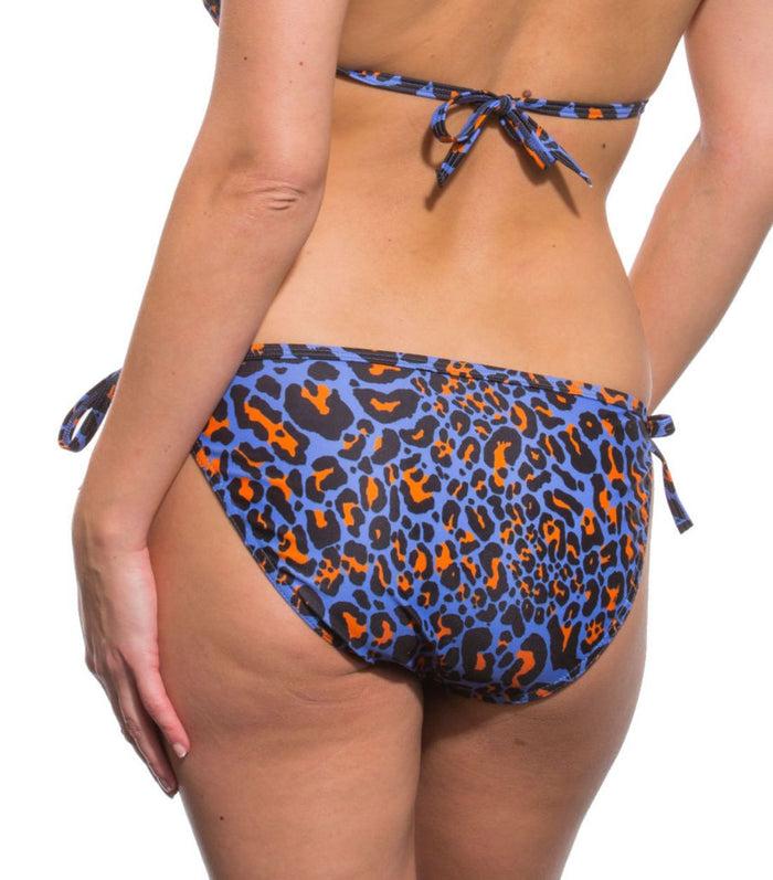 Kiniki Leopard Orange Tie Side Bikini Tanga