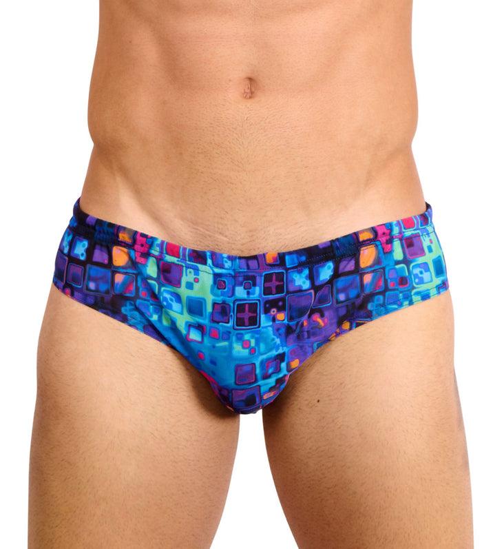 Kiniki Mosaic Tan Through Deep Waist Swim Brief