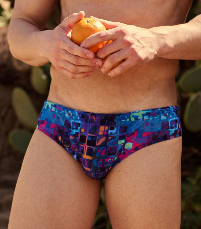 kiniki Mosaic Tan Through Deep Waist Swim Brief