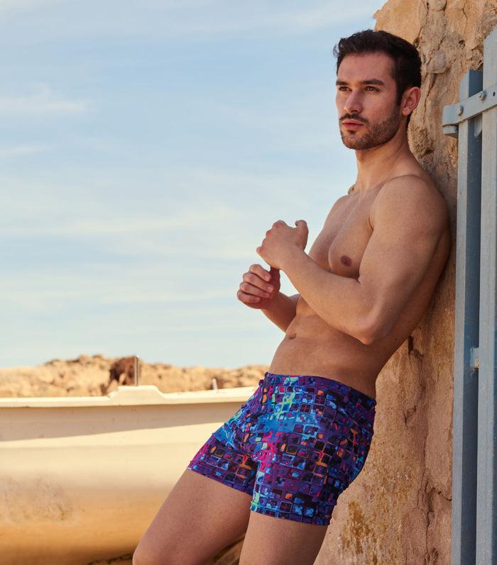 Kiniki Mosaic Tan Through Swim Shorts