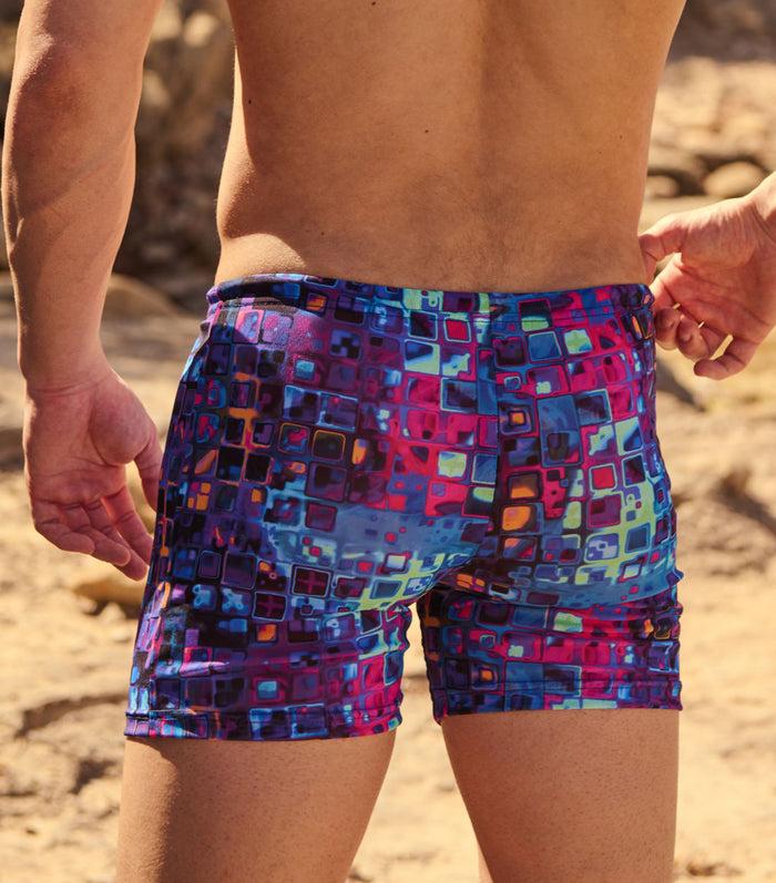 kiniki Mosaic Tan Through Swim Shorts