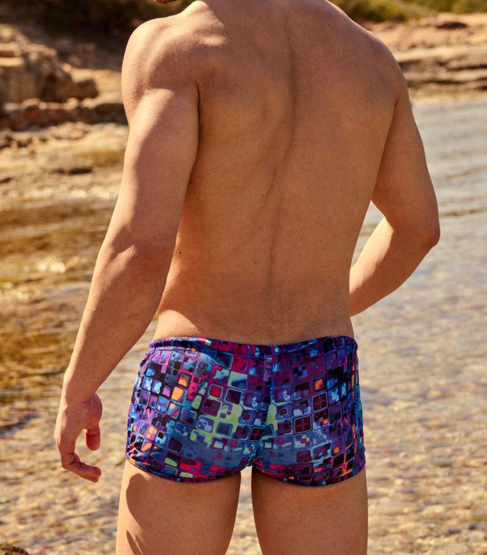 Kiniki Mosaic Tan Through Swim Trunks