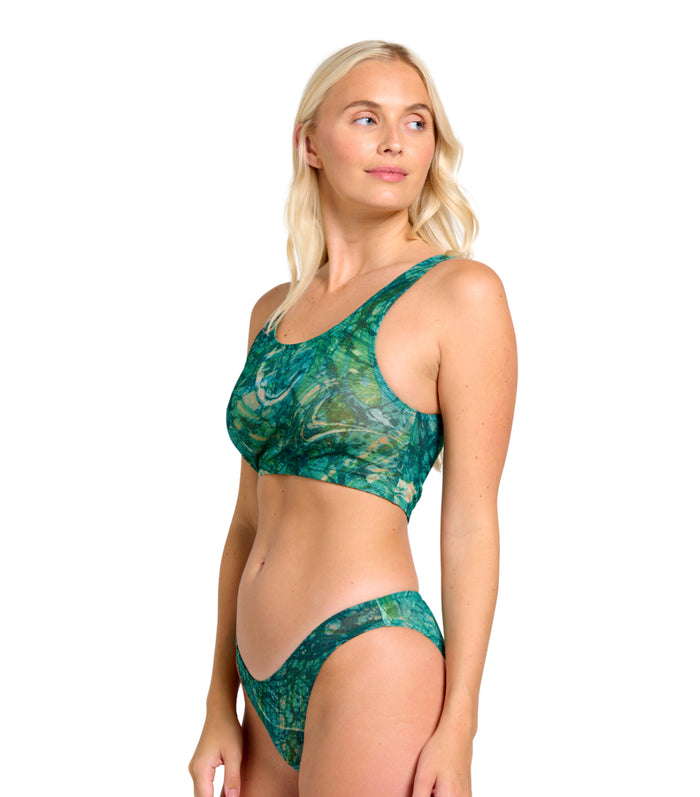 Kiniki Santorini Tan Through Cropkini Top