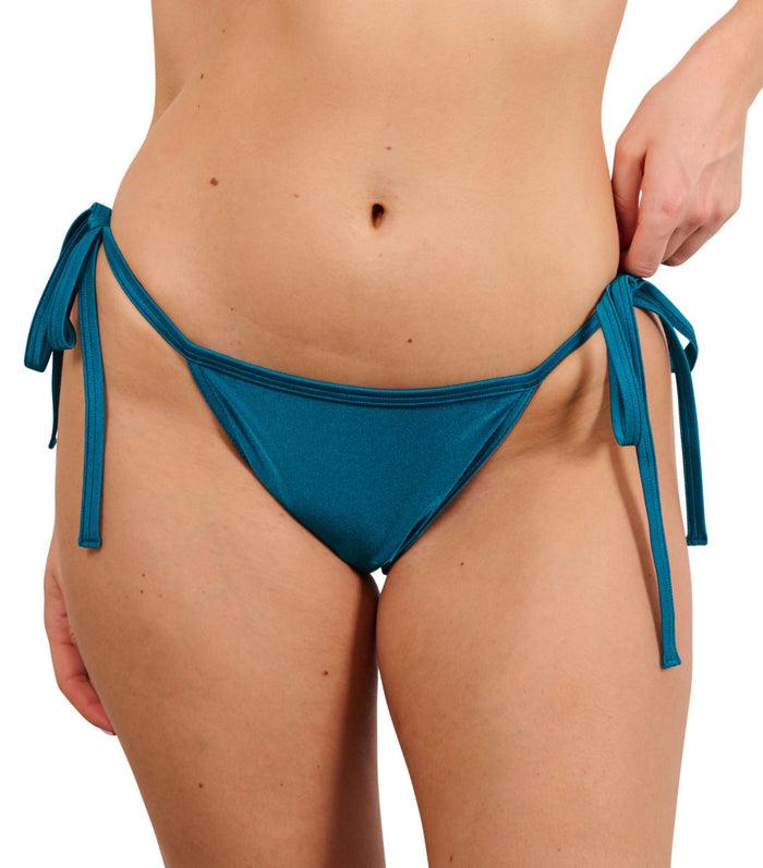 kiniki Teal Tie Side Bikini Tanga