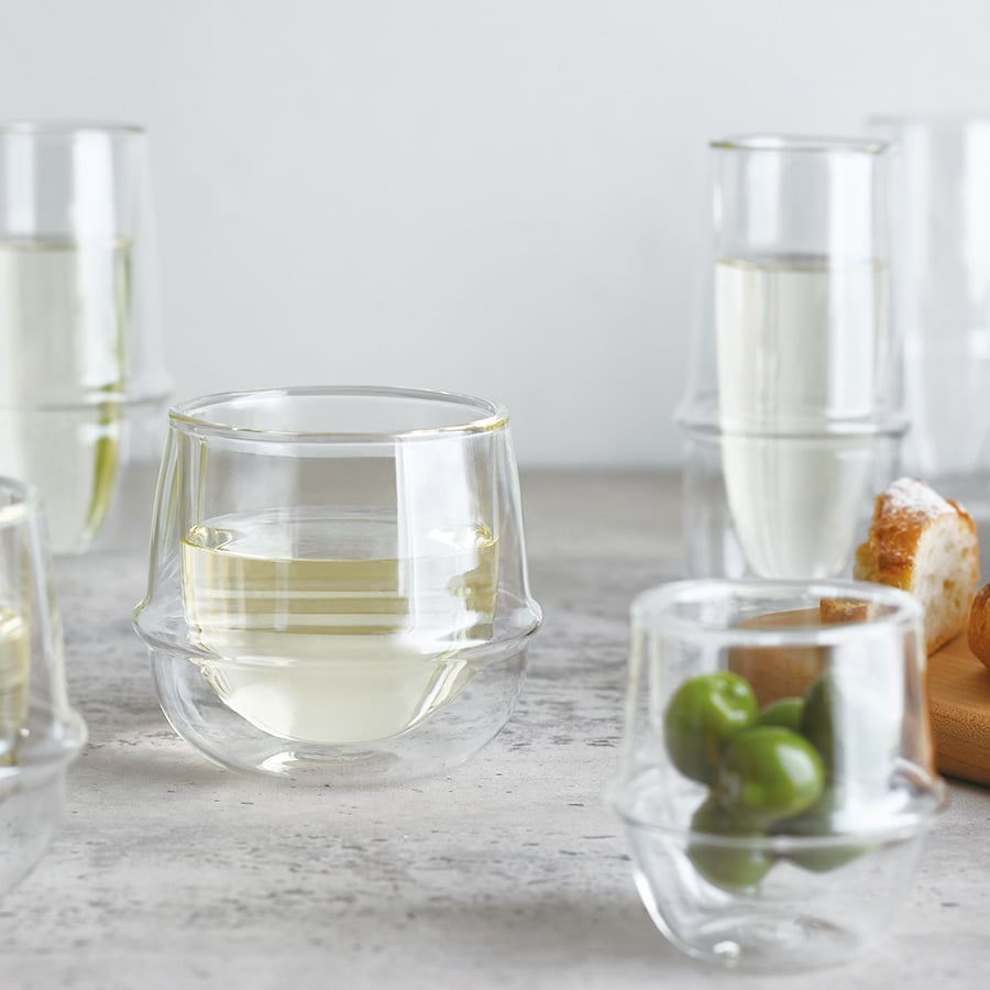 Kinto KRONOS Double Wall Wine Glass 250ml / 8oz