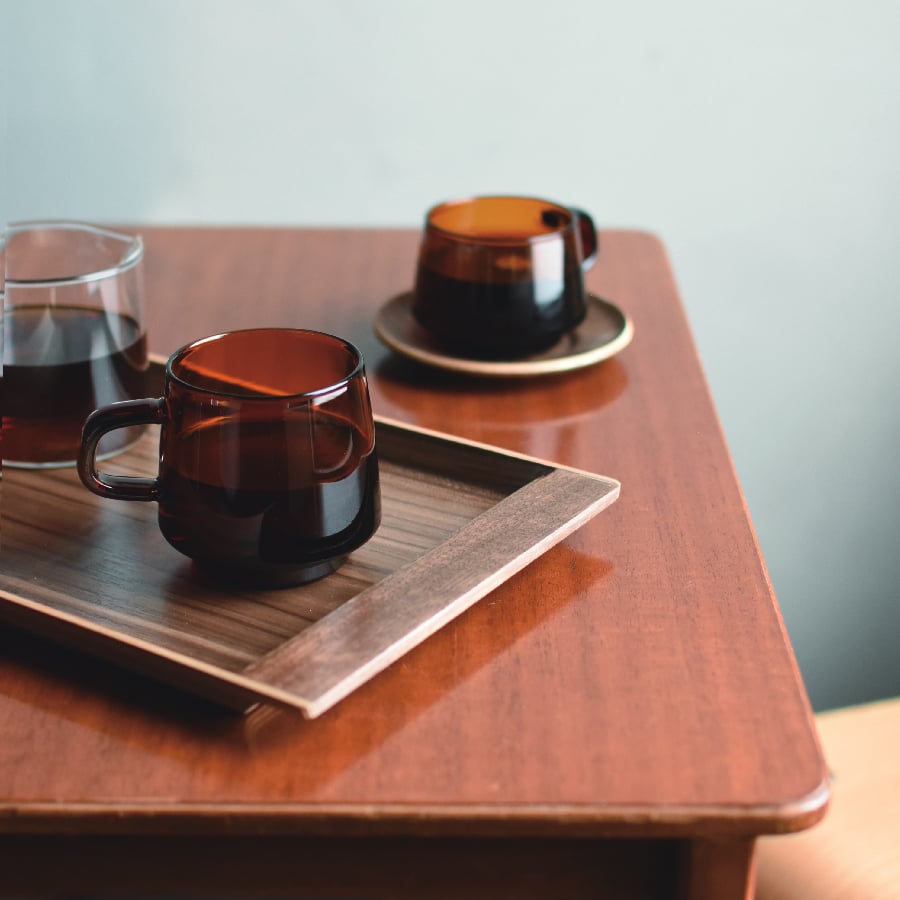 Kinto SEPIA Nonslip Tray 420×210mm / 17x8in