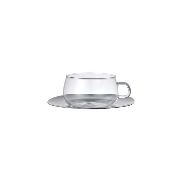 kinto UNITEA cup & saucer 230ml / 8oz stainless steel