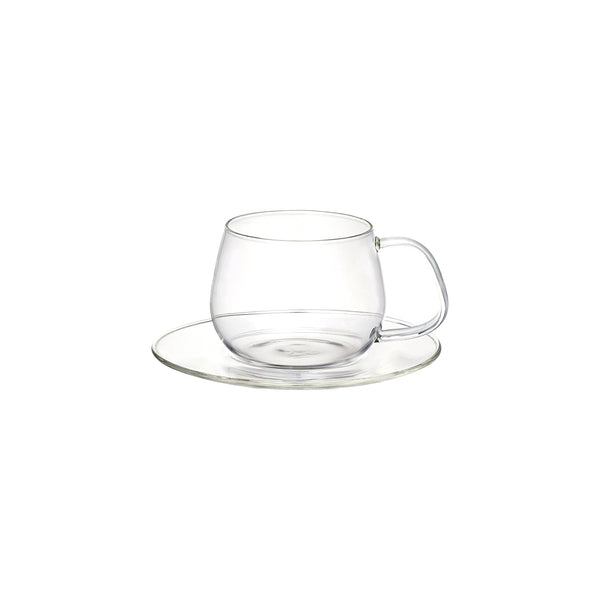 kinto UNITEA cup & saucer 350ml glass