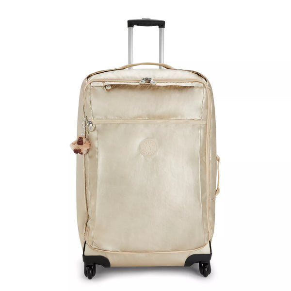 kipling Darcey Large Metallic Carry-On Rolling Luggage