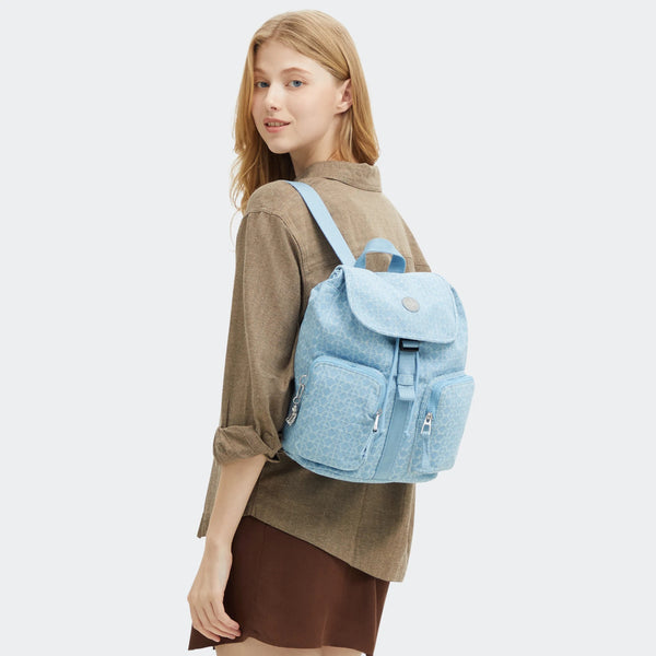 Kipling Anto Small Printed Denim Backpack