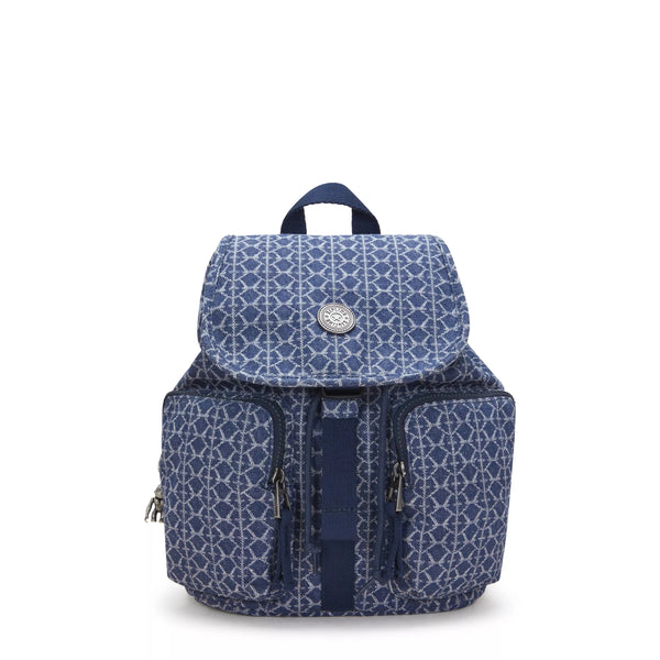 kipling Anto Small Printed Denim Backpack