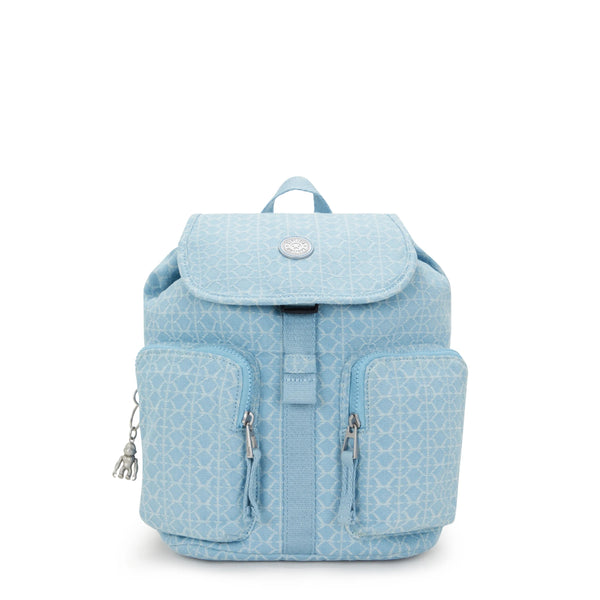 kipling Anto Small Printed Denim Backpack