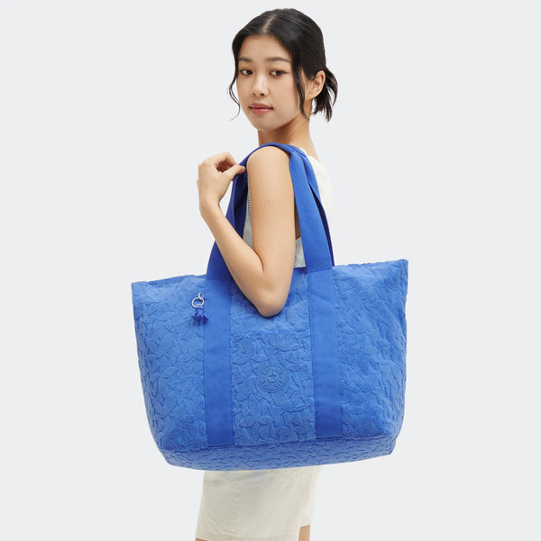 Kipling Art Medium Resort Terry Cloth Tote Bag