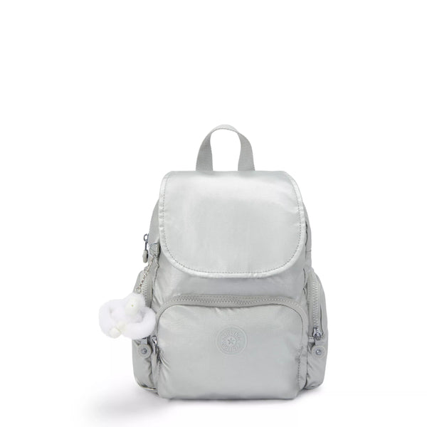 kipling City Zip Mini Metallic Backpack