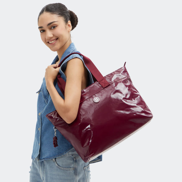 Kipling Colissa Up Glossy Laptop Tote Bag