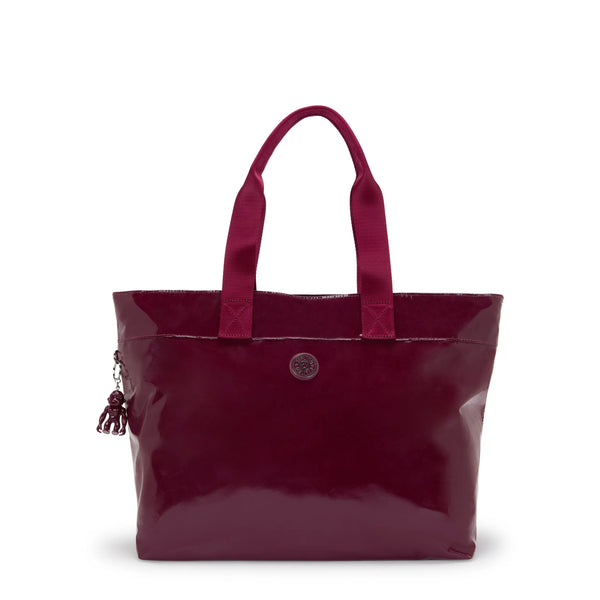 kipling Colissa Up Glossy Laptop Tote Bag