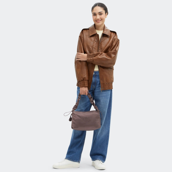 Kipling Eleni Medium Smooth Satin Shoulder Bag