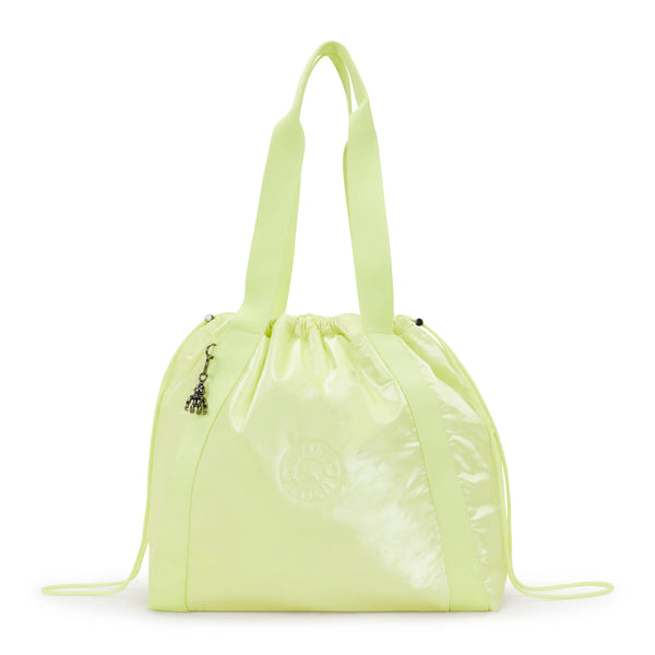 kipling Elmar Lacquered Drawstring Tote Bag