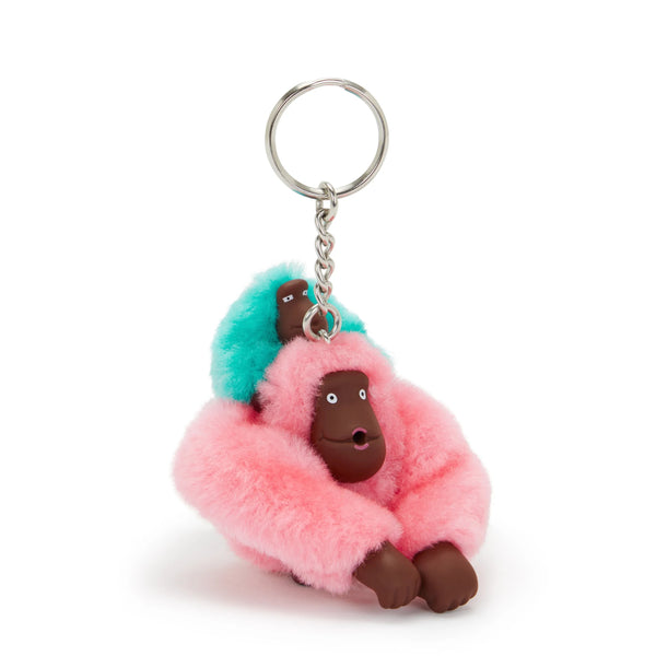 Kipling Mom And Baby Sven Monkey Keychain
