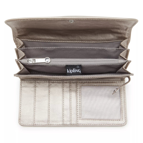 Kipling Money Land Metallic Snap Wallet