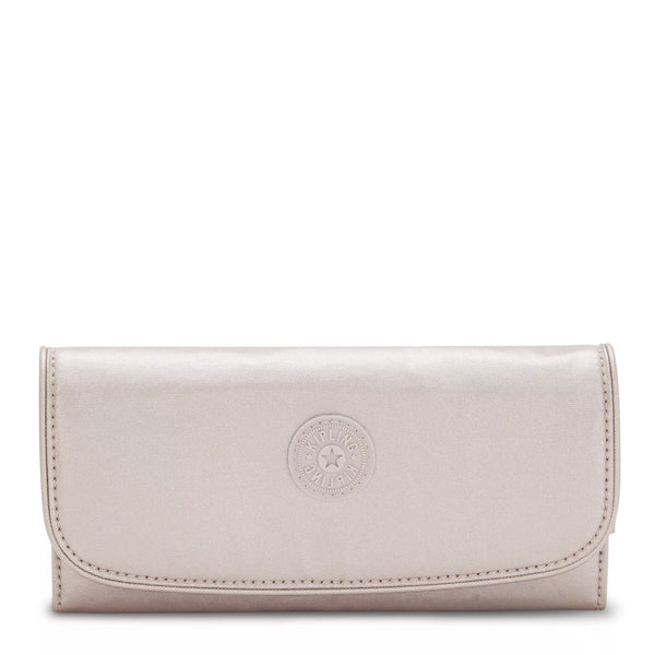 kipling Money Land Metallic Snap Wallet