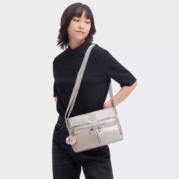 Kipling New Angie Metallic Crossbody Bag