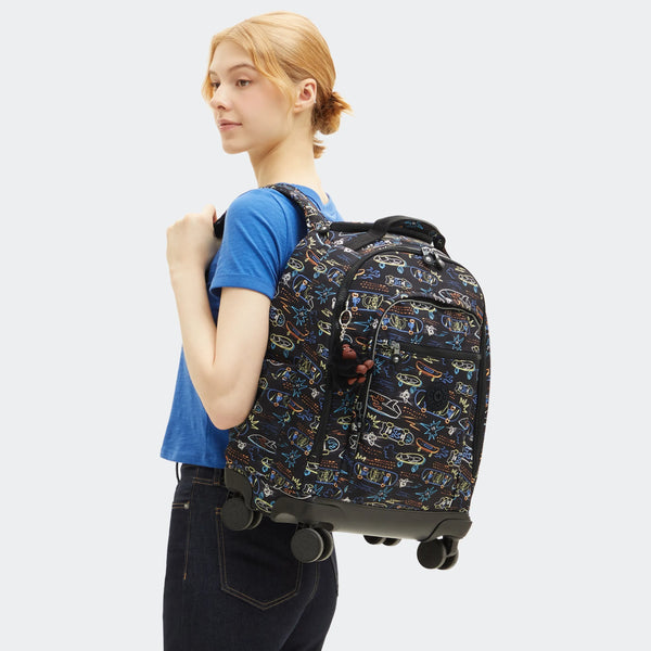 Kipling New Zea Printed 15" Laptop Rolling Backpack