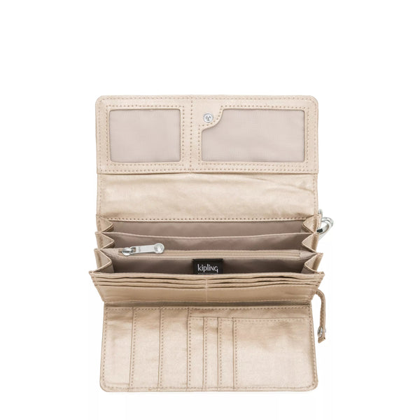 Kipling Rubi Large Metallic Wristlet Wallet