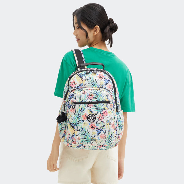 Kipling Seoul Large Printed 15" Laptop Backpack