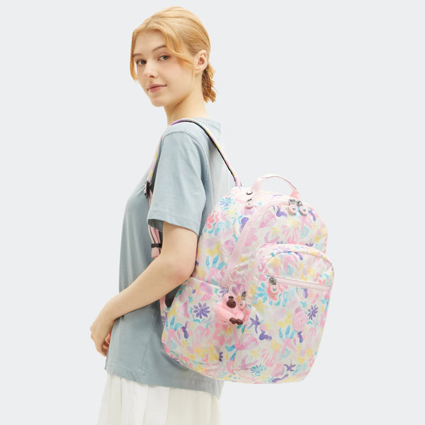 Kipling Seoul Large Printed 15" Laptop Backpack