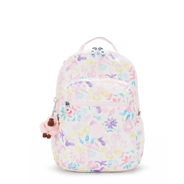 kipling Seoul Large Printed 15" Laptop Backpack