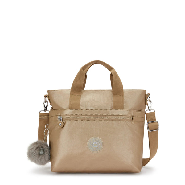 kipling Zamora Up Metallic Tote Bag