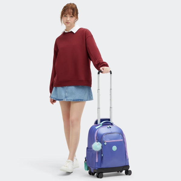 Kipling New Zea Metallic 15" Laptop Rolling Backpack