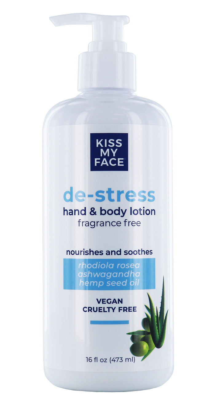 Kiss My Face De-Stress Hand & Body Lotion - Fragrance Free