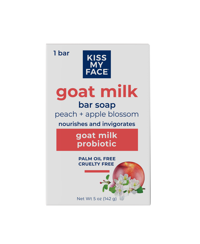 kiss my face Goat Milk Bar Soap - Peach + Apple Blossom